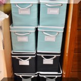D26. Pottery Barn Teen storage bins. 